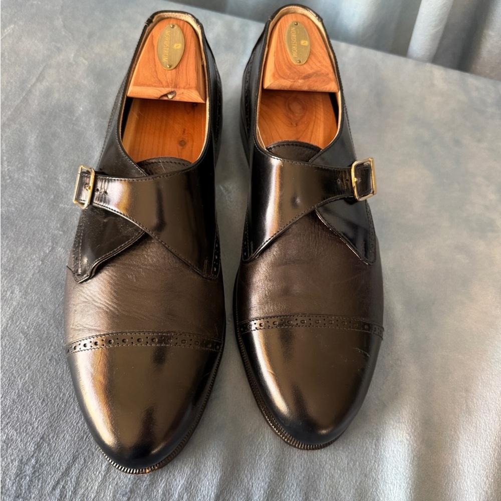 Men's Italian Leather Hand Made Black Leather Dress Shoes
